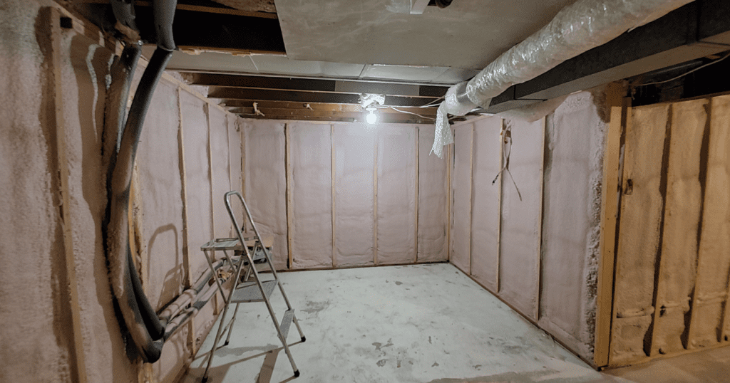 basement insulation spray foam